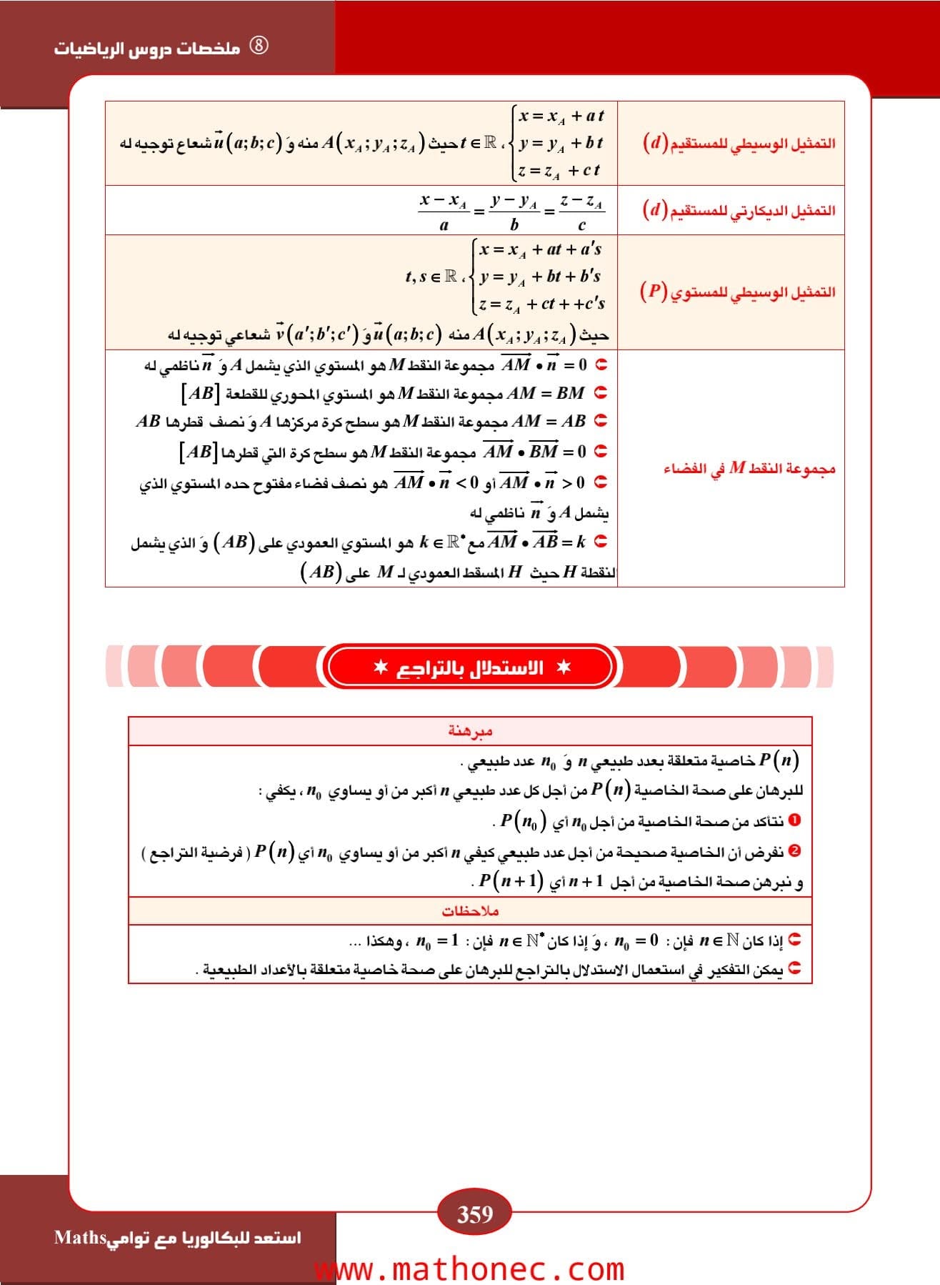 الهندسة الفضائية والاستدلال بالتراجع